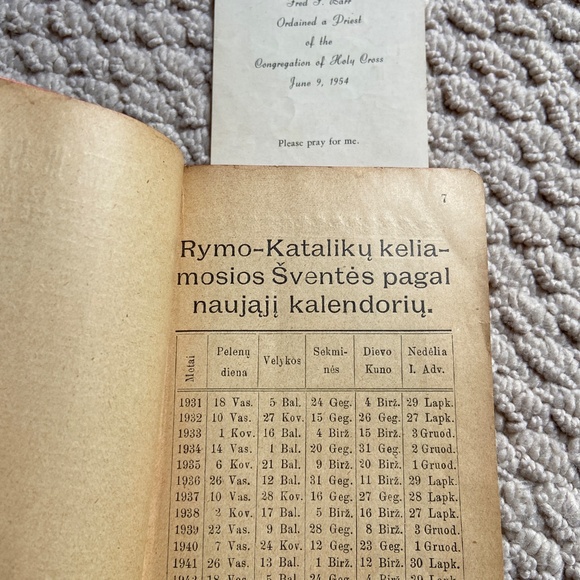 Antique 1926 Lithuanian Catholic Religious Prayer Book - Picture 4 of 8